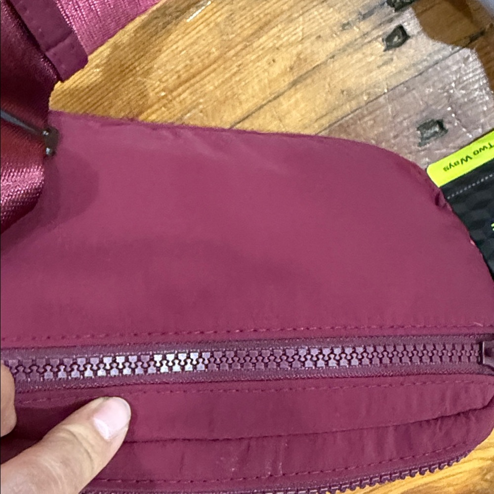 Athletic Works Burgundy Belt Bag crossbody or across waist - Picture 6 of 11